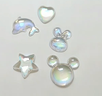 100 PIÈCES Cœurs Transparents en Résine, Strass à Dos Plat, Figurines, Appliques pour Scrapbooking, Mariage, Décoration Maison, Artisanat