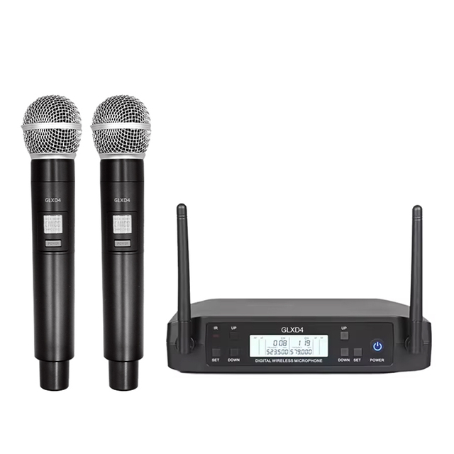 GLXD4 GLXD UHF Dual Beta Handheld Microphone System Portable Audio Player for Karaoke DJ Wireless Mic GLXD24