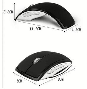 Foldable Wireless Mouse 2.4g Computer Mouse Optical USB Ergonomic Mice <b>Laptop</b> Accessories - Product Image 2