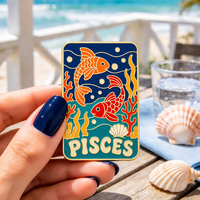 Promotion : Pin's en émail motif constellation, en métal carré, style dessin animé mignon, pour la vente en gros, cadeau, badge décoratif, pin's de revers personnalisés, thème zodiaque