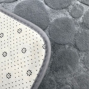 Tapis de salle de bain Cangming en forme d'éventail, en polaire corail, antidérapant, absorbant, lavable, pour salle de bain commerciale - Product Image 4