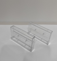 Boîtier de cassette audio transparent personnalisé Étuis à bande transparents simples Boîte en plastique pour cassette de lecteur audio