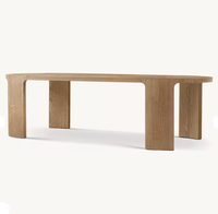 Table à manger rectangulaire en bois massif RH Bronte, design médiéval, fabriquée à la main et durable, meubles pour la maison et la salle à manger
