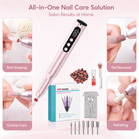 Stylo perceuse à ongles professionnel portable rechargeable sans fil électrique pour manucure pédicure ongles en acrylique et gel