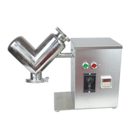 Mélangeur VH-2 V convivial de 2 L, machine de mélange de granulés et de poudres à haute efficacité pour laboratoire de R&D avec capacité de transformation alimentaire