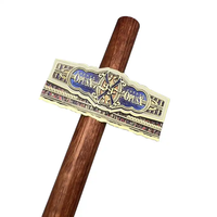 Autocollant d'étiquette de cigare adhésif personnalisé Matériau PET imperméable avec finition brillante Feuille de vinyle autocollante avec impression de logo privé