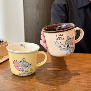 Tom And Jerry <b>Ceramic</b> <b>Mug</b> 300Ml Cartoon Design For Kids And Adults Breakfast Cup With Handle And Spoon - Product Image 3