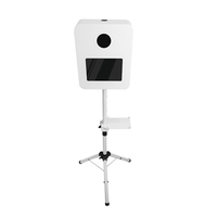 Photomaton portable en métal avec écran tactile de 13,3 pouces, impression instantanée, couleur blanche, trépied réglable pour selfie