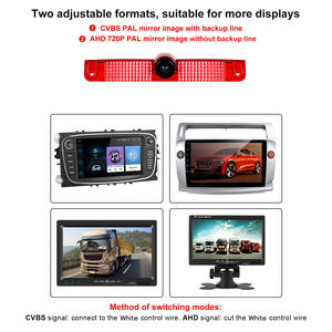 Podofo pour Chevy Express Van 2003-2017/GMC <span class=keywords><strong>Savana</strong></span> Van 2003-2017 étanche voiture vue arrière caméra de recul feu stop Vision nocturne - Product Image 3