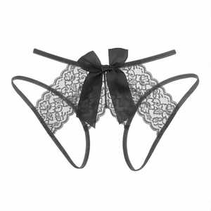 Conjunto <span class=keywords><strong>de</strong></span> Ropa Interior Sexy para <span class=keywords><strong>Mujer</strong></span> <span class=keywords><strong>de</strong></span> Encaje Fino Tejido en Color Sólido, Tallas Grandes, Bragas Abiertas sin Quitar, Diseño Desgarrable - Product Image 6