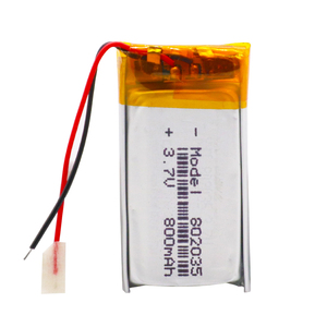 사용자 정의 802035 500mah 800mah 3.7v 리튬 폴리머 배터리 리튬 이온 셀 충전식 배터리 Lipo 배터리 - Product Image 3