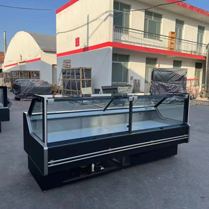 Thịt lạnh Showcase lưu trữ chuẩn bị thực phẩm hiển thị dịch vụ truy Cập góc bên phải nấu chín thực phẩm tủ - Product Image 1