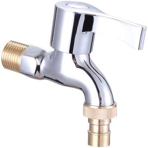 Robinet d'eau froide simple, robinet en laiton à 4 points, robinet d'évier extensible, un entrée, deux sorties pour machine à laver - robinets de cuisine - Product Image 6