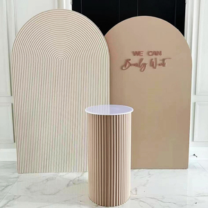 Arco de Boda de Acrílico Blanco, Decoración para Fiestas, Fondo Ondulado, Base Redonda para Pastel, Suministros para Bodas - Product Image 2