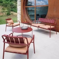 Chaise longue d'extérieur moderne de style nordique avec structure en fer, inclinable, écologique, pour salon, maison, balcon, terrasse
