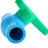 Vanne à boisseau sphérique HONGKE verte 20-110 mm avec poignée jaune HK HK-0024 Compression PVC/PPR Double Union