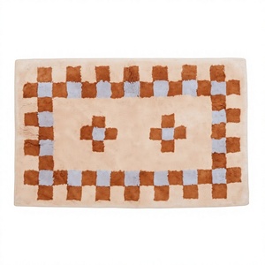 Alfombras de Baño Modernas Personalizadas al por Mayor, Ecológicas, con Diseño Floral, Estilo Americano, de Secado Rápido, con Flecos, de Algodón, Lavables a Máquina - Product Image 1
