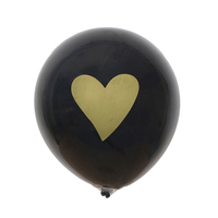 Globos de Látex Redondos de 12 Pulgadas de Color Rosa con Impresión de Corazón y Logotipo Personalizado Directo de Fábrica