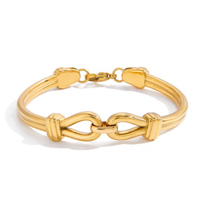 Brazalete y Anillo Unisex <span class=keywords><strong>Ilona</strong></span> Fashion, Geométrico, Chapado en Oro de 18k, Acero Inoxidable, Resistente a la Decoloración, Ligero, con Cierre - Product Image 5