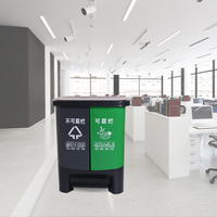 Poubelles intérieures de style nordique à double compartiment pour les déchets humides et secs pour la maison