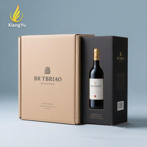 Özel tek 2/4/6 şişe karton Mini şarap sarma ve şarap posta için nakliye kutusu taşıyıcılar oluklu kağıt karton kutuları - Product Image 1