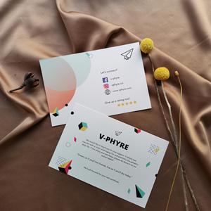 Biglietti da visita personalizzati con logo di lusso di alta qualità 4x6 pollici 10x15cm biglietti di ringraziamento per le piccole imprese - Product Image 2