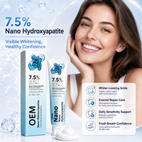 Dentifrice blanchissant sans fluorure personnalisé en usine, OEM, avec 7,5 % d'hydroxyapatite, protège l'émail, répare les dents