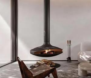 Offre Spéciale intérieur décoratif bio éthanol feu suspendu cheminée avec toit monté au plafond cheminée suspendue - Product Image 2