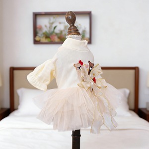 Pet Wedding <b>Bear</b> Dress Tulle Skirt <b>Cute</b> Animal Pattern For Dog Cat Puppy Four Seasons Polyester Dress - Product Image 3