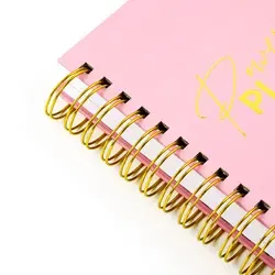 Ensemble de planificateur de journal d'objectif de manifestation hebdomadaire en spirale rose A5 personnalisé 2025 pour étudiants - Product Image 5