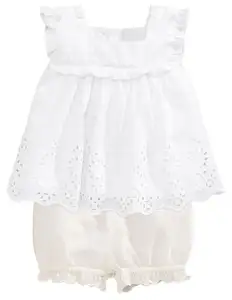 2017 Kinder Baby Mädchen White Plain Princess Kleid Kleidung Set Mit Spitze