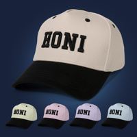 Gorra de Béisbol de Algodón Lavado de Dos Tonos con Bordado 3D de Espuma, Gorra Personalizada con Logotipo de Letras y Bloques de Color