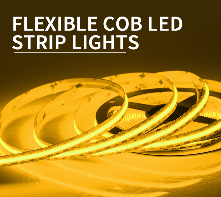 Cob Yellow Light Strip Led Led Chip Customize Logo DC24v 12v flexible yellow color led cob strip blue cob led strip light