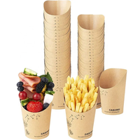 Boîtes à cônes d'usine porte-papier personnalisé boîte d'emballage jetable gaufre aux œufs boîte à cônes en papier en carton pour frites