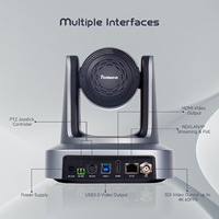 Caméra de vidéoconférence 4K 12X avec zoom optique NDI/POE/SDI/HTMI/USB PTZ complète pour église/diffusion en direct