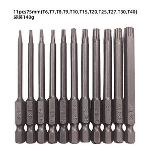 Juego de puntas de destornillador Torx Zg con vástago hexagonal hueco magnético de 50 mm, 75 mm y 100 mm con acabado de metal arenado - Product Image 3