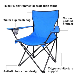 Sillón de Playa con Asiento Ancho, Silla Plegable Resistente para Exteriores, Silla de Descanso Resistente para Acampar y Pescar - Product Image 4