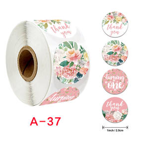 Vendita calda 1inch Adesivo Personalizzato Etichetta <span class=keywords><strong>Per</strong></span> La Cerimonia Nuziale Festa di Compleanno Die Cut Grazie Adesivi - Product Image 4