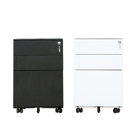 Meuble de bureau vertical moderne 2026 à prix de gros, armoire de rangement mobile en acier à 3 tiroirs