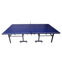 Support de tennis de table d'entraînement pliable en intérieur en usine Table de ping-pong en MDF avec roues