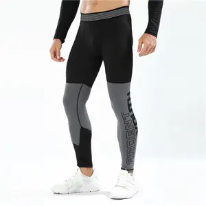 Sport Custom Compression Yoga Leggings for Men Leggings Pattern High Waist Customized Logo Printing Digital Print Nylon Spandex