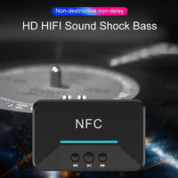 Adaptador Receptor de Audio Tideseer NFC BT200, Reproductor de Música USB, Entrada AUX de 3.5mm, RCA R/L, Compatible con Reproducción desde USB, Cobertura de 15m para Altavoces