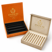Boîtes à cigares rigides de luxe personnalisées en gros, en carton, avec logo 3D en relief, estampage à chaud en or, emballage de boîtes à cigares haut de gamme