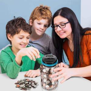 전기 플라스틱 동전 저금통 디지털 카운팅 LED 디스플레이 대용량 저금통 어린이 선물용 - Product Image 6