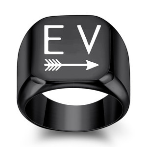 Bague Ev Arrow 18 mm en acier inoxydable, bijoux de mode unisexe, cadeau - Product Image 4