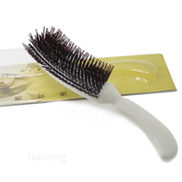 Brosse démêlante en forme de S avec picots en nylon pour coiffure, peigne de contour professionnel pour femmes, brosse à cheveux pour démêler, boucler et coiffer les bords