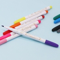 12 stylos marqueurs permanents à base d'eau pour peinture artistique, non toxiques, à pointe fine, multicolores, pour tissu