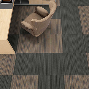 Dalles de moquette écologiques en polypropylène avec support PVC, à boucles, emboîtables, 50x50, rectangulaires modernes, fabriquées à la machine, pour maison, bureau, hôtel - Product Image 3