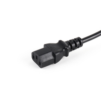 Cordon d'alimentation thaïlandais à 3 broches, fiches mâle et femelle IEC, 10A, contacts en laiton semi-isolés, indice de protection IP35, pour appareils électroménagers