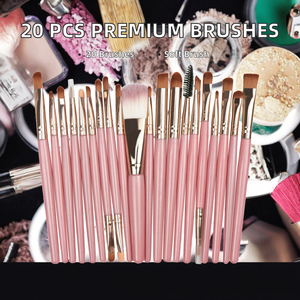 20Pcs Synthetic Makeup Brush Set Eyeshadow Concealer Blush Lip Liner Beauty Tool - Product Image 2